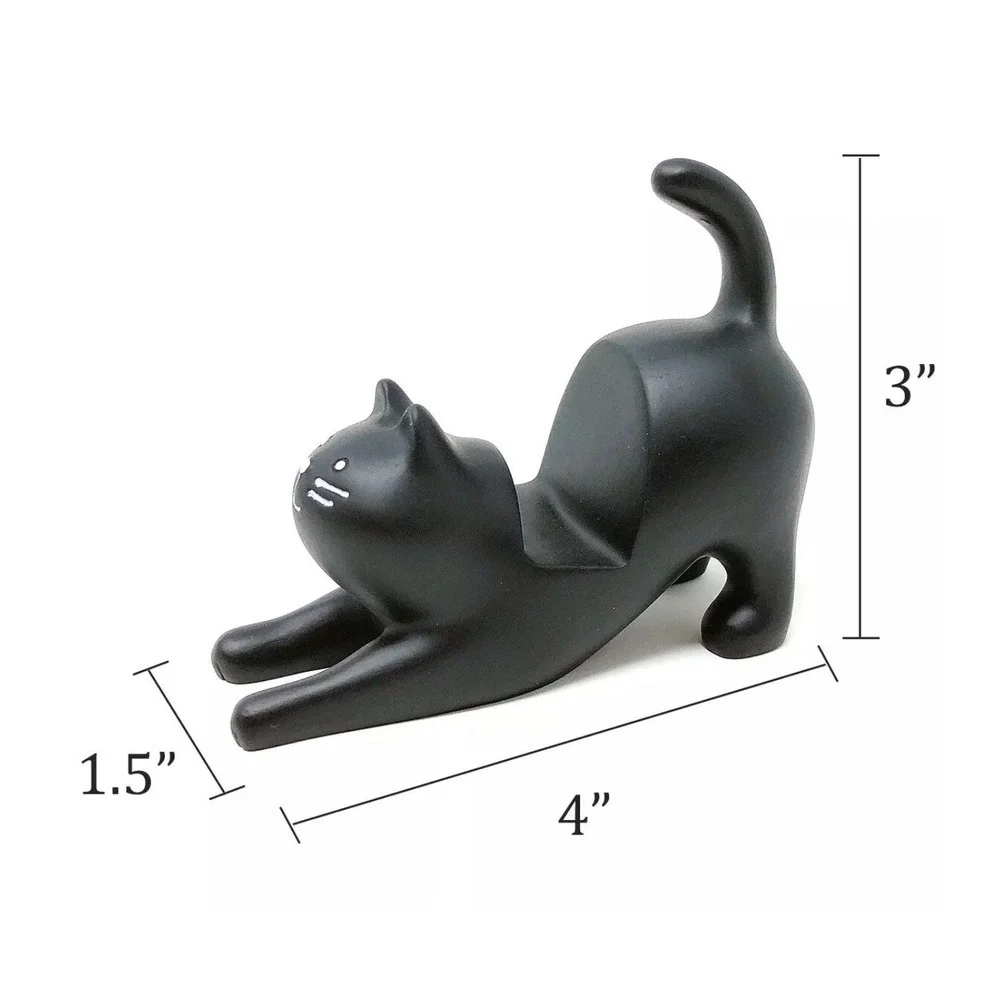 Black Cat Cellphone Phone Holder Stretching‎ Cat New
